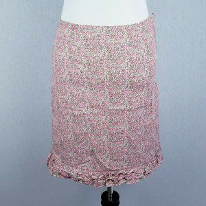 American Eagle Knee Long Floral Work Pencil Skirt